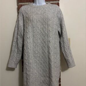 Universal Thread Light Gray Cable Knit Dress